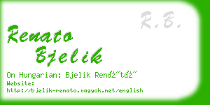 renato bjelik business card